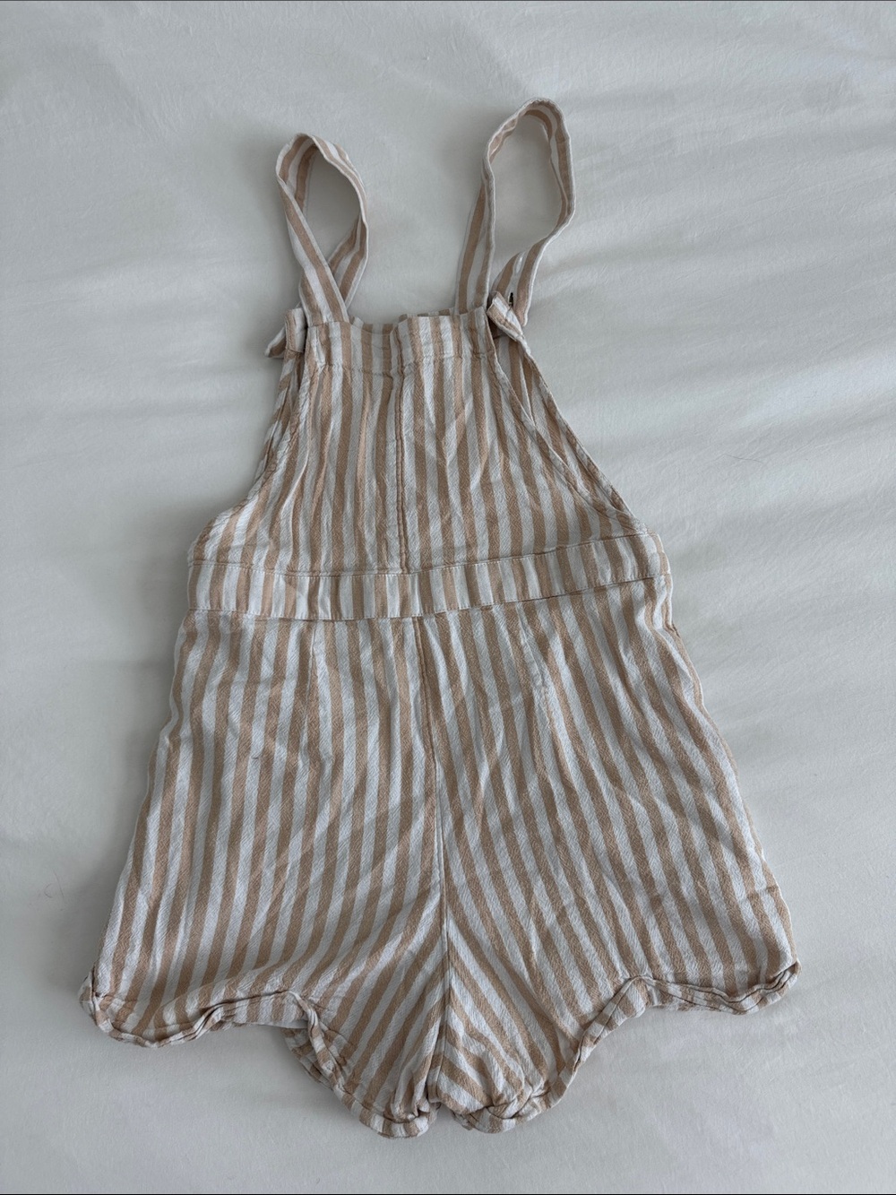 Hollister Beige and White Striped Overalls - Picture 3 of 3